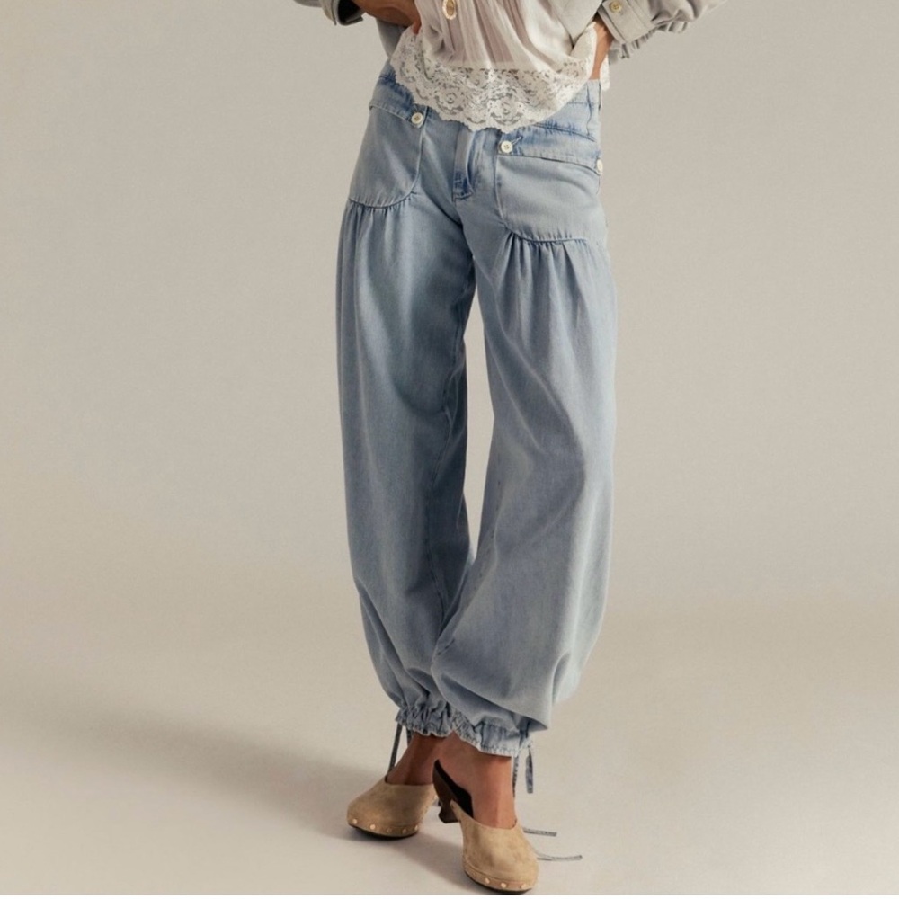 We The Free Lotus Balloon Jeans in Morning Glory